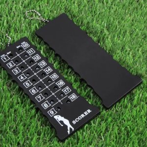 Portable 18-Hole Golf Scorecard Score Counter BlackPortable 18-Hole Golf Scorecard Score Counter Black