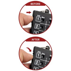 Portable 18-Hole Golf Scorecard Score Counter BlackPortable 18-Hole Golf Scorecard Score Counter Black