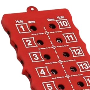 Portable 18-Hole Golf Scorecard Score Counter Red