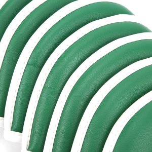 Golf Club Iron Head Covers Protector Headcover Set Green Jacket 10 Pcs