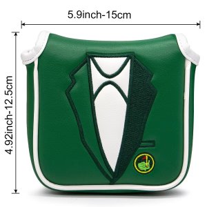 Green Jacket Golf Half Mallet Putter Club Cover Headcover