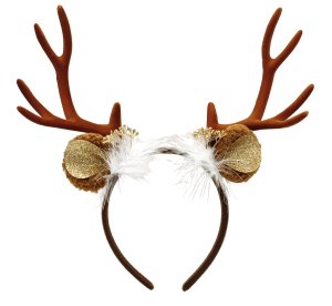 Reindeer Antlers Headband for Christmas Festive Brown