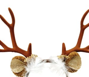 Reindeer Antlers Headband for Christmas Festive Brown