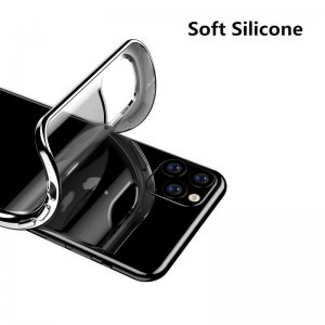 Case For iPhone 11 Pro Clear Silicone With Black Edge