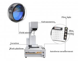 M Triangel 20W Fiber Laser Machine For iPhone Back Glass Removal With Fume Extractor