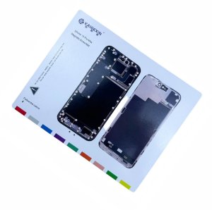 Magnetic Screw Mat For iPhone 15 Pro Max Repair Disassembly Help Training Guide