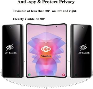 Privacy Screen Protector For Samsung Galaxy Z Fold Flip 5 4 3 Hydrogel Inner Out