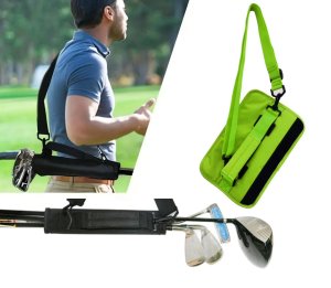 Mini Golf Shoulder Bag Lightweight Portable Travel Practice For 3 6 Clubs Green