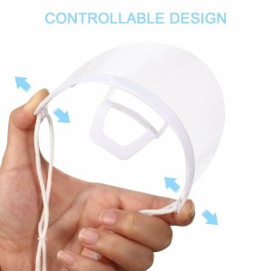 Reusable Mouth Shield Cover Transparent Anti Fog Pack of 4