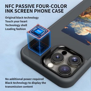 Case for iPhone 15 With NFC E Ink Ai Smart Display for Photos / Images