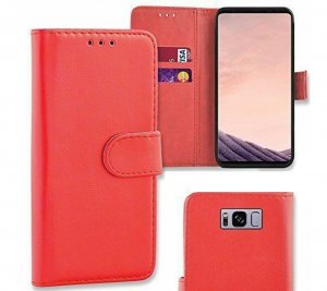 Case For Samsung S21 Plus S30 Plus PU Leather Flip Wallet Red