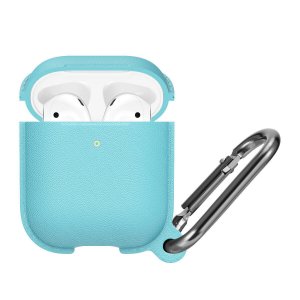 Case For Apple Airpods With Hanger And Hole For LED Sky Blue