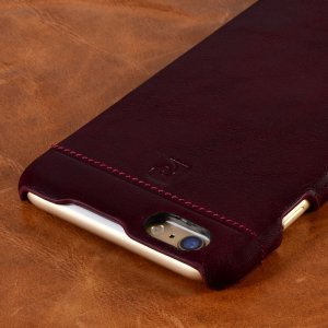 Case For iPhone 6 6S Plus Pierre Cardin Genuine Leather Back Cover in Red