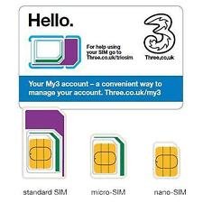 3 UK Sim Card Pack