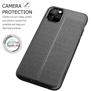 Case For iPhone 11 Black Slimline Low Profile PU Leather Look Protection