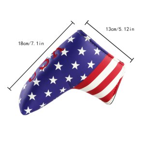 PU Leather USA Flag Golf Putter Club Head Cover Headcover