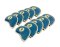 Leather Golf Club Headcovers Irons Set 10 Pcs Club Iron Head Covers in Blue