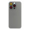 Glass Back For iPhone 15 Pro Natural Titanium Battery Door Camera Lens Bezel Magnetism Ring + Metal Plate Plain Without Logo