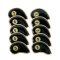 Leather Golf Club Headcovers Irons Set 10 Pcs Club Iron Head Covers in Black