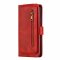 Flip Case For iPhone 13 Wallet with Zip and Card Holder Red