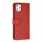 Flip Case For iPhone 13 Wallet with Zip and Card Holder Red