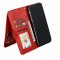 Flip Case For iPhone 13 Wallet with Zip and Card Holder Red