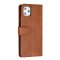 Flip Case For iPhone 13 Pro Wallet with Zip and Card Holder Brown