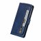 Flip Case For iPhone 13 Pro Max Wallet with Zip and Card Holder Blue