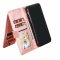 Flip Case For iPhone 13 Pro Max Wallet with Zip and Card Holder Pink