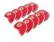 Leather Golf Club Headcovers Irons Set 10 Pcs Club Iron Head Covers in Red