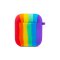 Case For Apple Airpods with Hanger Hole For LED Gay Pride Silicone Rainbow