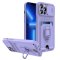 Case For iPhone 13 Pro Max Purple Multi Function with Magnetic Ring Holder Cam