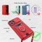 Case For iPhone 13 Pro Red Multi Function with Magnetic Ring Holder Camera