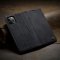 Flip Case For iPhone 13 Mini Wallet in Black Handmade Leather Magnetic Flip