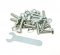 Steel Nut Bolt 8.8mm Diameter 3.5cm Long With Spanner Pack of 16