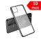 Case For iPhone 11 Pro Max Bulk Pack of 10 X Clear Silicone With Black Edge