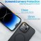 Case For iPhone 15 Pro Max Black Ash Deep Space Smart Charging Silicone Cover