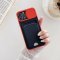 Case For iPhone 11 Pro in Red Ultra thin Case with Card slot Camera shutter