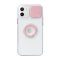 Soft TPU Phone Case For iPhone 12 Pro in Pink With Camera Lens Protection Cover and Hand Ring