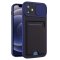 Case For iPhone 11 Pro Max in Blue Ultra thin Case with Card slot Camera shutter