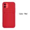 Case For iPhone 12 12 Pro With Silicone Card Holder Red