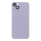 Glass Back For iPhone 14 Plus Purple Battery Door Camera Lens Bezel Magnetism Ring + Metal Plate Plain Without Logo