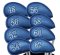 PU Leather Wedge Iron Head Covers Blue 8 Pcs