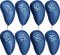 PU Leather Wedge Iron Head Covers Blue 8 Pcs