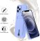 Silicone Card Holder Protection Case For iPhone 15 Plus in Lavender