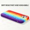 Case For iPhone 13 Pro Gay Pride Rainbow Multicoloured Liquid Silicone Cover