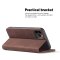 Flip Case For iPhone 15 Leather Multi Card Holder Phone Case Stand in Brown