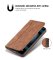 Flip Case For iPhone 15 Plus Leather Multi Card Holder Phone Case Stand in Tan