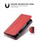 Flip Case For iPhone 15 Plus Leather Multi Card Holder Phone Case Stand in Red