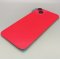 Glass Back For iPhone 14 Plus Red Battery Door Camera Lens Bezel Magnetism Ring + Metal Plate Plain Without Logo